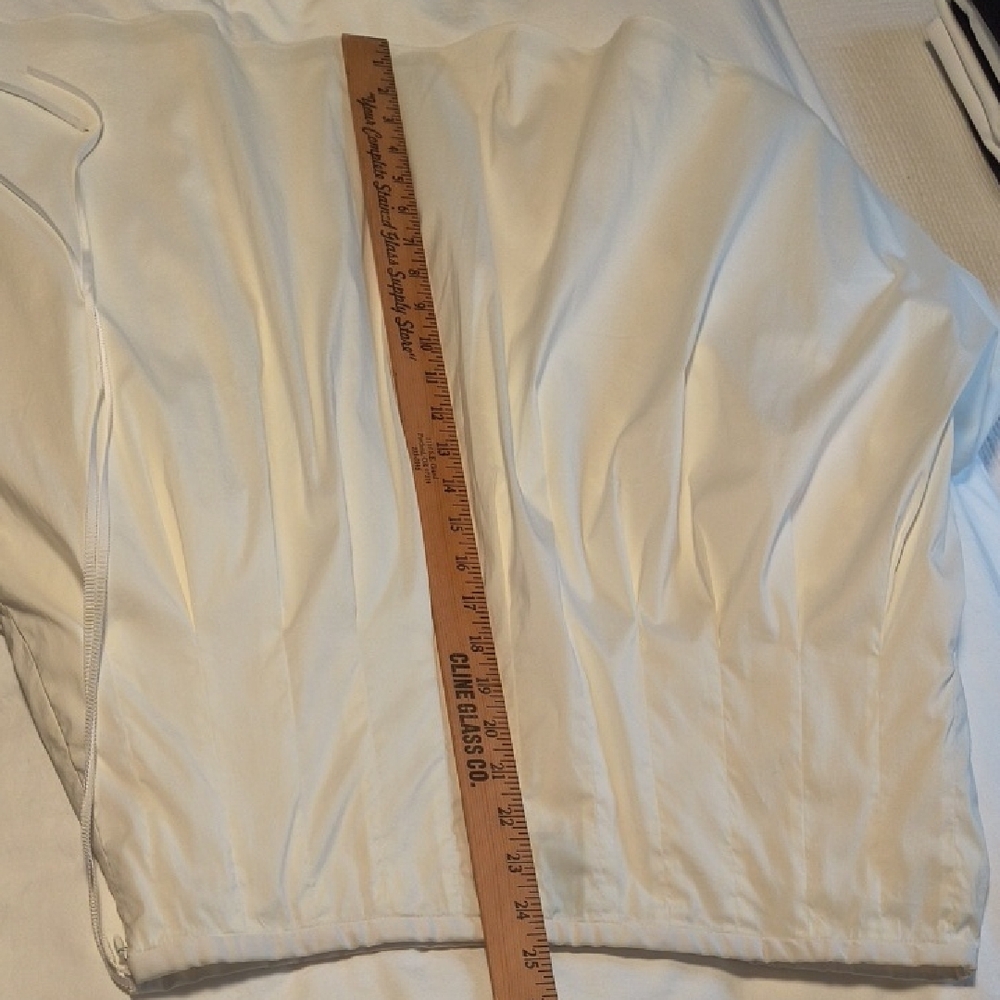 Tibi White Pleated A-line Cotton Blend Skirt, Size 10 - Picture 6 of 8